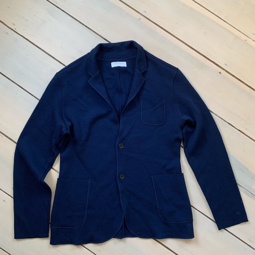 Men’s Everlane sweater blazer in Navy